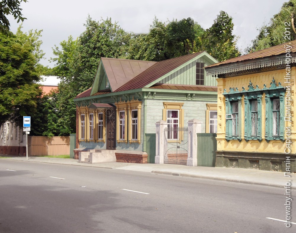 Візуалізацыя канцэптуальнай ідэі Сяргея Ляпіна па пераносу Валатаўской, 17 на вул. Пралетарскую.